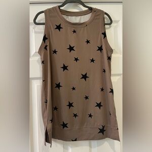 SHEWIN Crewneck Star Pattern Casual Tank